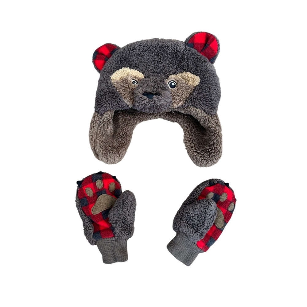 Baby Gap Bear Hat and Mittens Set Toddler Size‎ XS/S